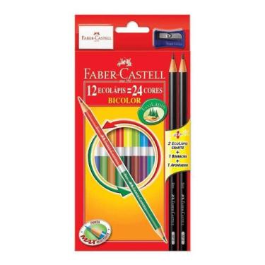 Imagem de Lápis de Cor Bicolor 24 cores Faber-Castell (504515)