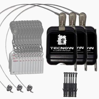 Imagem de Kit 03 Travas Tecnow para Carrinho de compras em Condominio + 30 Chave