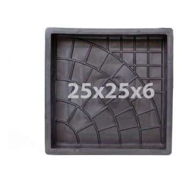 Imagem de 2 Formas Para Piso Bloquete Trabalhada 25x25x6 - Gme Formas