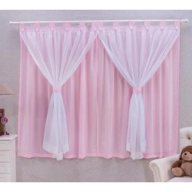 Imagem de Cortina 2m x 1,70m Varão Simples Diversas Cores - Beatriz Baby Enxovai