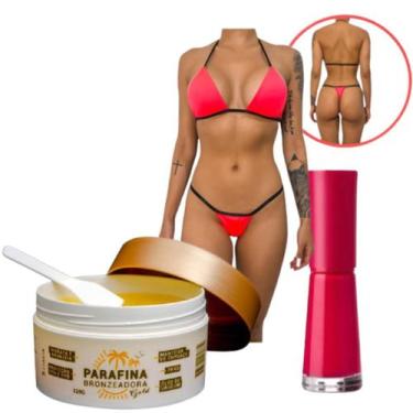 Imagem de KIT NATAL 01 PARAFINA BRONZEADORA GOLD 120G + 01 Biquíni para Marquinh