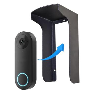 Imagem de Capa de chuva de campainha, capa de campainha de aço, à prova de intempéries, capa de campainha com proteção solar antirreflexo, compatível com Blink/Ring Pro2/Google Nest/Arlo/Wyze/Reolink Video