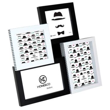 Imagem de Porta-Retrato 4 Fotos Estilo Retrô Maddie Decor