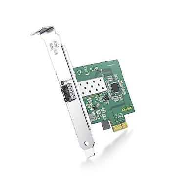 Imagem de ipolex Placa de rede NIC de 1,25 G, porta SFP única, com Intel I210AS, suporta Windows/Windows Server/Centos/Ubuntu/SUES/Freebsd/VMware com suporte de perfil baixo