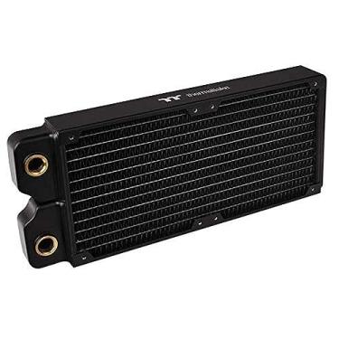 Imagem de Thermaltake Pacific DIY Liquid Cooling System Clm240 40 mm de espessura de aletas de alta densidade tubos de cobre de fileira dupla radiador de cobre CL-W236-CU00BL-A