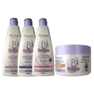 Imagem de Kit Tratamento Infantil Cachinhos Naturais Arvensis 4 Itens
