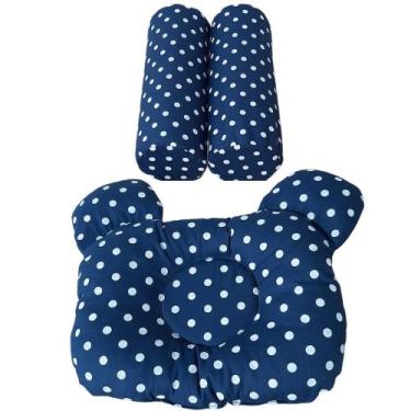 Imagem de Travesseiro Plagiocefalia + Rolinho Protetor Segura Bebe Rn - Luma Con