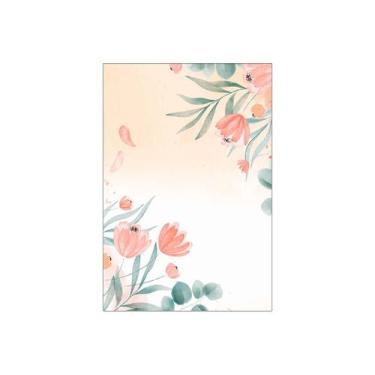 Imagem de Painel De Festa Vertical 1,50 x 2,20 - Floral Salmão com Verde 065 - V