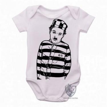 Imagem de body nenê criança roupa bebê Charlie Chaplin Ator  - Empório Dutra, P 
