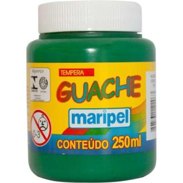 Imagem de Tinta Guache 250ml Maripel Escolar Escolha a Cor, VERDE ESCURO