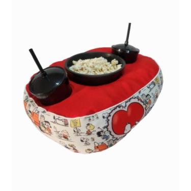 Imagem de Almofada Porta Pipoca Com Bolso Balde + Copos Snoop - Maria dos Reis