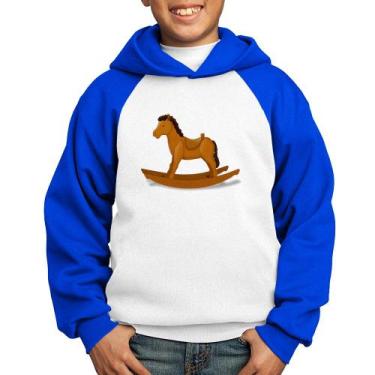 Imagem de Moletom Infantil Cavalinho De Pau - Foca na Moda, Branco, Azul, 8