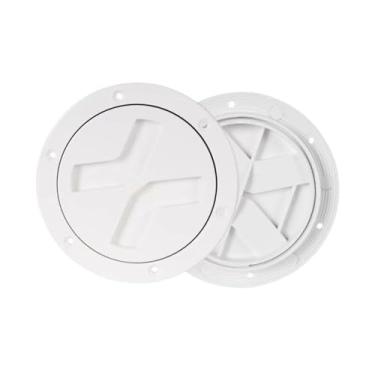 Imagem de kowaku Escotilha de inspeção de escotilha de barco, placa de, fácil instalação, profissional, à prova d'água, com tampa removível, escotilha de acesso, Branco, 4 Inch