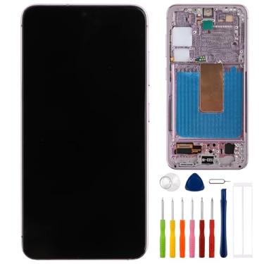 Imagem de E-yiiviil Tela digital TFT compatível com Samsung Galaxy S23 SM-S911B SM-S911U Tela LCD de 6,1 polegadas Tela sensível ao toque com ferramentas Impressão digital não suportada (com moldura) Lavanda