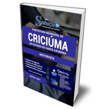 Imagem de Apostila Prefeitura de Criciúma - SC - Motorista - Editora Solução