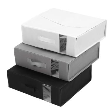 Imagem de Organizador do Conjunto de Lençóis de Grande Capacidade, Recipiente de Armazenamento Versátil de 3pcs Com Alças, Tecido de Linho para Brinquedos de Roupas, Organização do Armário