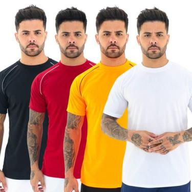 Imagem de KIT 4 Camisetas Dry Fit Masculina Treino Academia Corrida - LUNNA, Prt