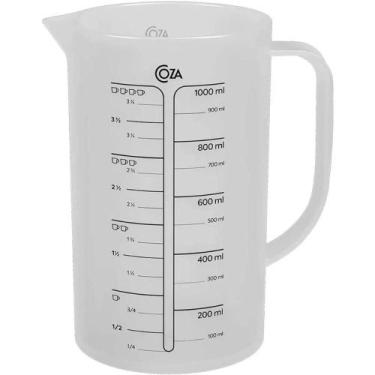 Imagem de 8 Jarras Medidoras Plástico 1L Coza Cozy Copo de Medidas Graduado Pada
