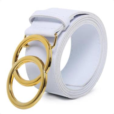 Imagem de Cinto Feminino Argola Dupla Dourado Super Estilosa Moda 2024 - Bless A