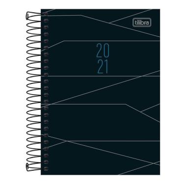 Imagem de Agenda 2021 Tilibra Espiral Executiva Diária Spot Preta