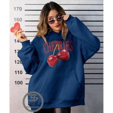 Imagem de Moletom Feminino Estampado Smiley Blusao Linha Premium Personalizado B