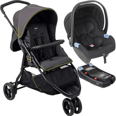 Imagem de Carrinho de Bebe Burigotto CR3 Gray Neon Bebe Conforto Base