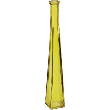 Imagem de Vaso Decorativo Enfeite Casa Floreiro Home&co Vidro 30x5x5cm Amarelo