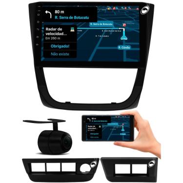 Imagem de Multimídia 9" Polegadas Vw Gol Saveiro Voyage G5 Espelhamento USB Bluetooth + Moldura Painel + Câmera de Ré