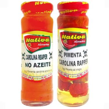 Imagem de Kit Pimenta Carolina Reaper Macerada no Azeite + Em Conserva - Nativa