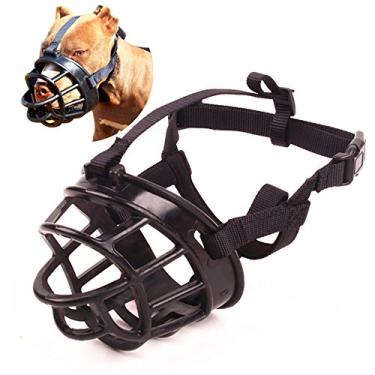 Imagem de Umisun Basket Cachorro Muzzles-Macio Ajustável Respirável Máscara Anti-Mordida Barking Treinamento Cão Muzzle para Pequeno Médio Grande CãesUmisun Size:3(Snout 7.8-12.2") preto