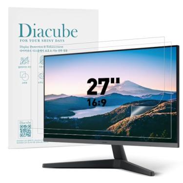 Imagem de Diacube Pacote com 2 protetores de tela diagonais 16:9 para computador com bloqueio de luz azul de 27 polegadas para monitor de LED e laptop de desktop widescreen - Proteção para os olhos | Anti-UV |