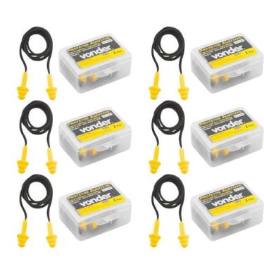 Imagem de Kit Protetor Auditivo tipo Plug Copolímero 12 dB  CA 10043 - VONDER, 1