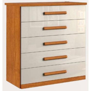 Imagem de Cômoda para quarto 5 gavetas corrediças telescópicas - Toronto-Nature/Off - Bianchi Móveis