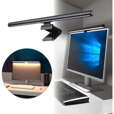 Imagem de Luminária Barra de LED para Monitor, Notebook e Computador com Sensor Touch, 5 Modos de Cor e Ajuste de Intensidade – Alumínio e Metal