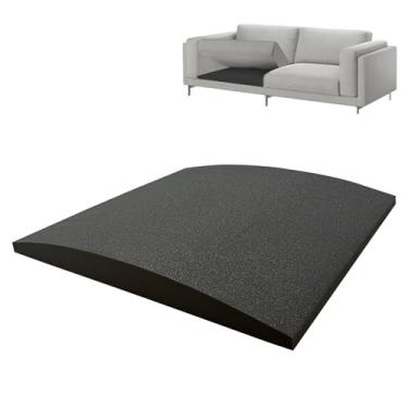 Imagem de Heavyoff Almofadas de sofá com suporte para assento flácido, espuma de alta densidade 45D curvada, almofada de assento de móveis, reparo sob a flacidez para poltrona seccional, conjunto de 1, preto