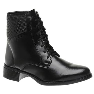 Imagem de Bota Coturno Cano Baixo Feminino Cardaço Conforto Dia a Dia Gmm Shoes,
