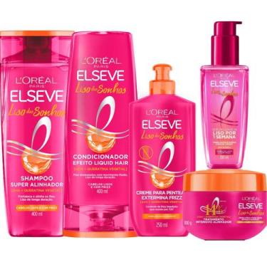 Imagem de Kit Liso Dos Sonhos Completo Sérum Mascara Creme De Pentear - L'oreal 