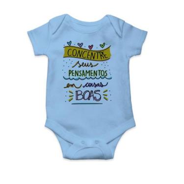 Imagem de Body Bebê Infantil Personalizado E Fofo Frase Motivacional Concentre S