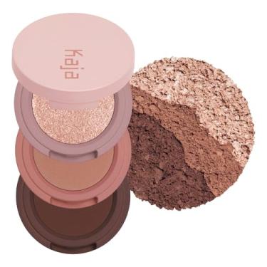 Imagem de Kaja Sombra de 3 cores – Beauty Bento 08 Chocolate Dahlia | Mosaico cromado, brilhante, acabamento fosco, sem crueldade, mini paletas K-Beauty, fácil de misturar, glitter, alta pigmentação, 0,9 g