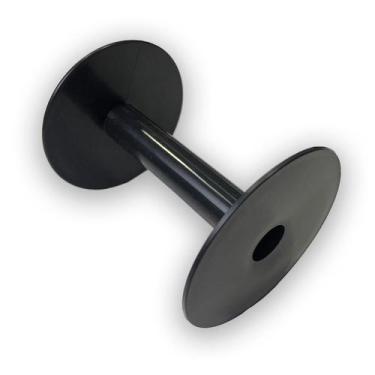Imagem de Kit 100 Bobina Carretel Plástico Pequeno Preto - Plasfit