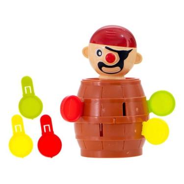 Imagem de Jogo Brinquedo Pula Barril Do Pirata Espada Adagas Pequeno - Art Brink