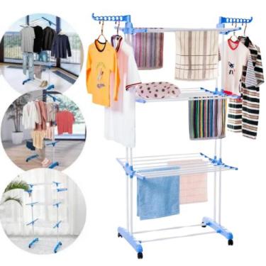 Imagem de Varal De Roupa Grande De Chão Dobrável 3 Andares Novidade - bbless