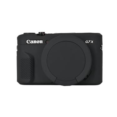 Imagem de Aisnyho Capa Protetora De Silicone Macio Para Câmera G7X Mark Ii, Ultrafina E Leve, Com Lente Canon Powershot (Preta)