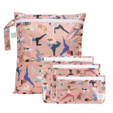 Imagem de Bumkins Bolsa Impermeável Para Transporte De Líquidos E Embalagens, Compatível Com A Tsa, Mochila Bebê, Viagem, Traje Banho, Fraldas Pano, Peças Bomba, Piscina, Roupas Ginástica, Artigos Higiene Pes