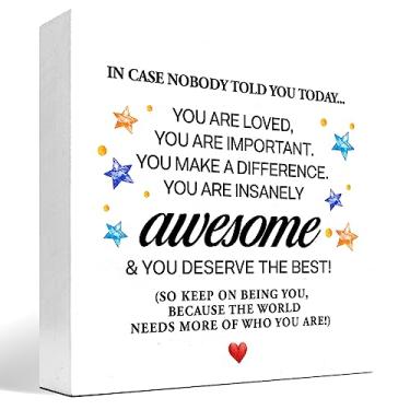 Imagem de z-crange Caso Ninguém Tenha Lhe Contado, Hoje Temos Uma Placa De Madeira Incrível Para Decoração Mesa, Inspiradora Sala Aula, Escritório, Dormitório, Prateleira, Mesa