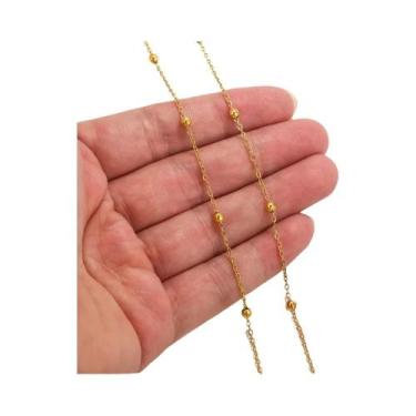 Imagem de Corrente Frisada De Aço Inoxidável De 2 Metros Para Colar DIY Pulseira
