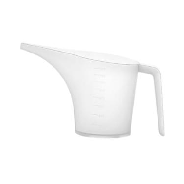 Imagem de Fenteer Jarra de funil com copo medidor e ponta transparente com bico longo, capacidade de 1 litro para creme, conservas, leite, cozimento, faça você mesmo