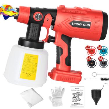 Imagem de Picvelno Pulverizador De Tinta Sem Fio Hvlp Para Ferramenta Craftsman V20, Bateria 20 V, Pistola Pulverização Elétrica Portátil Escovas 200 W Com Recipiente 1000 Ml, Pequenos Projetos "Faça Você Mes