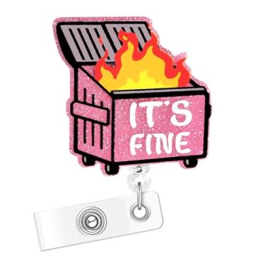 Imagem de Horee Carretel de crachá de enfermeira, porta-cartão de identificação retrátil com clipe jacaré, suporte de crachá de acrílico brilhante, design divertido e depreciado (é bom)