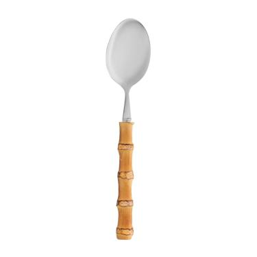 Imagem de Jogo De Colheres De Mesa Em Inox E Cabo Em Bambu Tulum Com 4 Peças Wolff